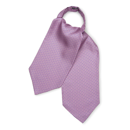 Looping Foulard Silk Cravat in Pink