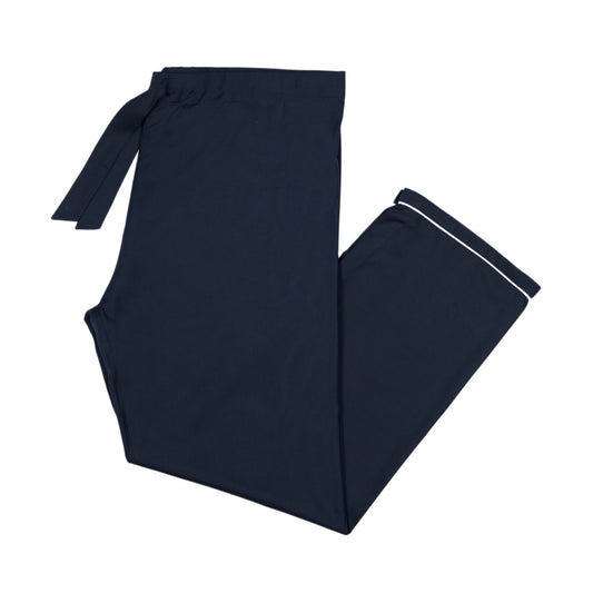 Plain Silk Women's Pyjamas in Navy Trousers