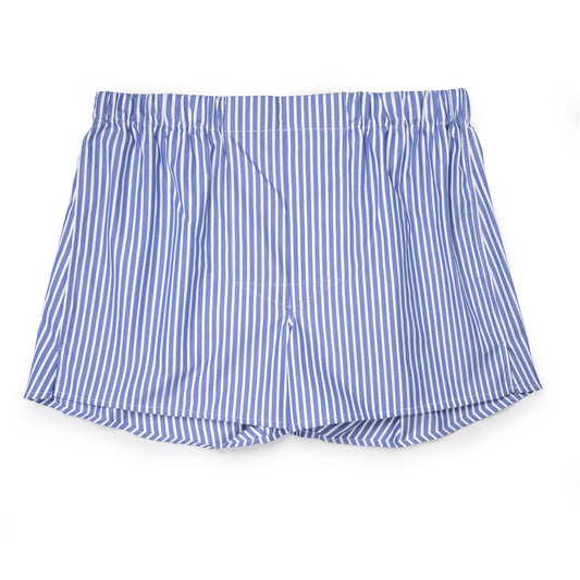 Exclusive Budd Stripe Chairman Boxer Shorts in Edwardian Blue