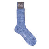 Plain Linen Short Socks in Sky Blue