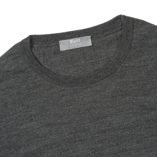 Merino Wool Crew Neck Jumper in Smoke