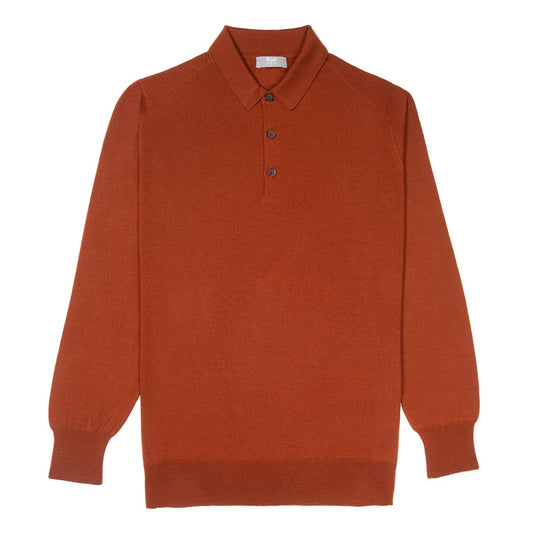 Merino Wool Sports Shirt in Cayenne