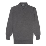 Plain Wool Sports Shirt in Smoke