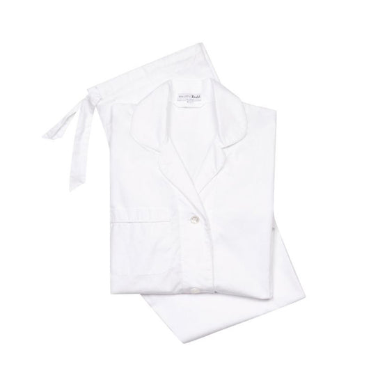 Tommy Plain Poplin Pyjamas in White