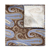 Paisley Silk Pocket Square in Brown