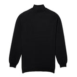 Plain Wool Turtle Neck Jumper in Black