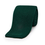 Fine Knitted Silk Tie in dark Green