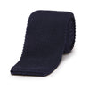 Fine Knitted Silk Tie in Navy