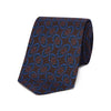 Madder silk tie in brown and blue