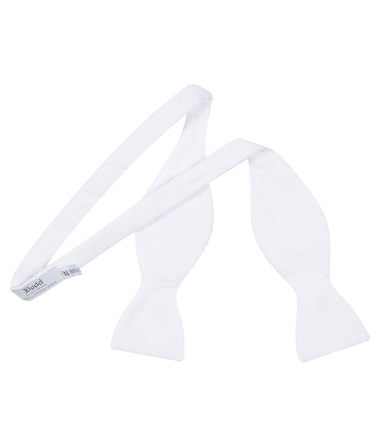 White Marcella thistle bud bow tie