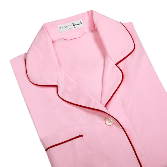 Tommy Plain Soyella Pyjamas in Pink Collar