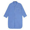 Men's linen nightshirt in lagoon blue