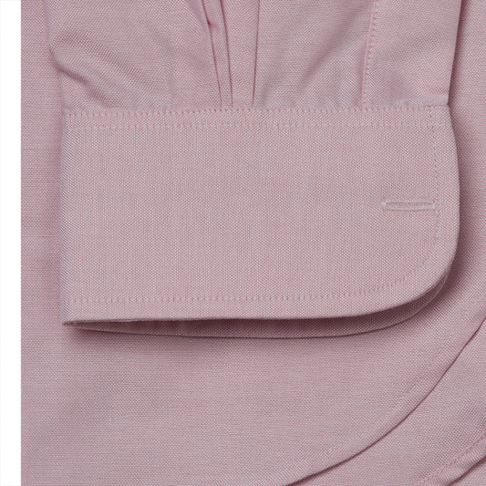 Classic Fit Plain Oxford Button Cuff Shirt in Pink