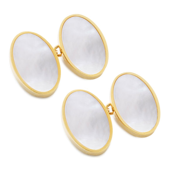 White Mother of Pearl Cufflinks