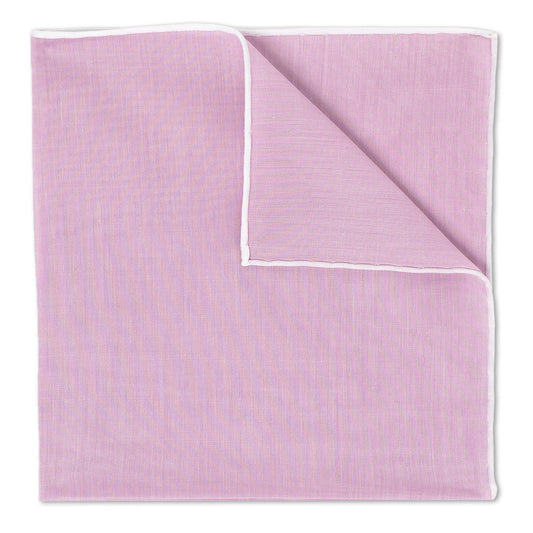 Plain Batiste Cotton Pocket Square in Lilac