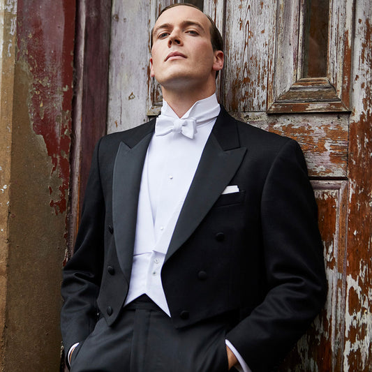 Plain Marcella Batswing Bow Tie in White