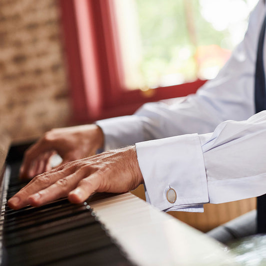 Mother of Pearl and Gilt Cufflinks