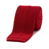 Red Knitted Silk Tie