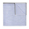 Buren Stripes Batiste Cotton Handkerchief in Blue