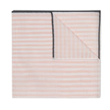 Buren Stripes Batiste Cotton Handkerchief in Pink