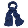 Ribbed cashmere scarf in electric blue

