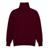 Plain Cashmere Roll Neck Jumper in Claret