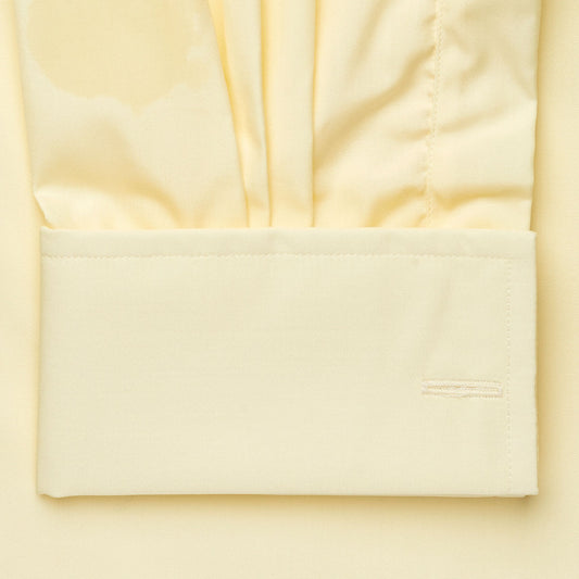 Double cuff detail on Classic Fit Swiss Poplin Shirt in Cream