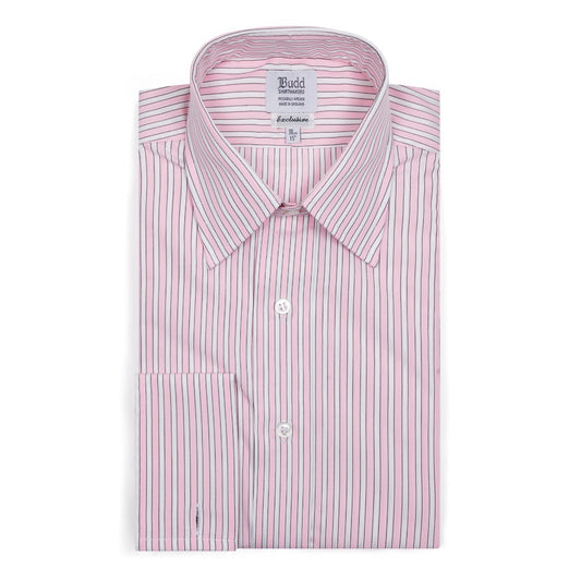 Classic Fit Exclusive Budd Stripe shirt in sugar pink