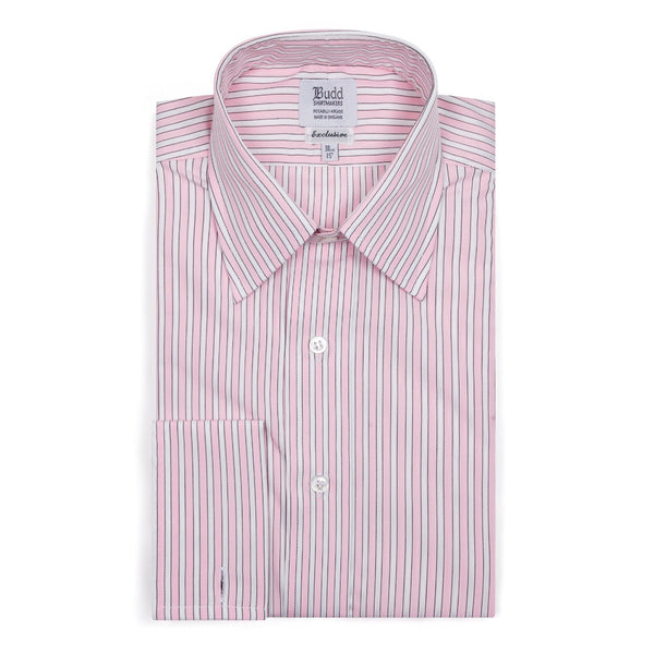 Classic Fit Exclusive Budd Stripe shirt in sugar pink