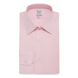 Classic Fit Puppytooth Fine Twill Button Cuff Shirt in Pink folded