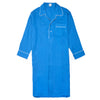 Plain linen nightshirt in cobalt blue
