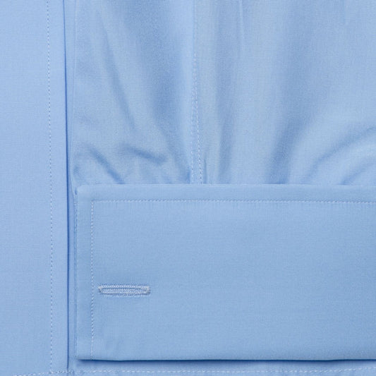 Plain Poplin in Cornflower Cuff