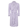 Exclusive Budd Stripe Cotton Dressing Gown in Lilac