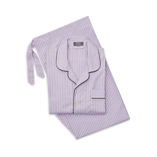 Exclusive Budd Stripe Pyjamas in Lilac
