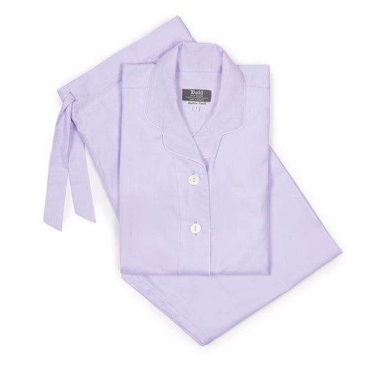 Plain Fine Twill Women's Pyjamas in Lilac