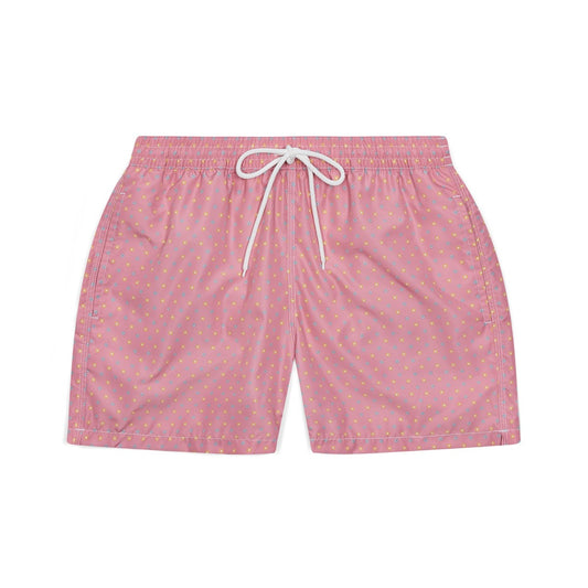 Swim Shorts in Pink Small Floral Motif Print