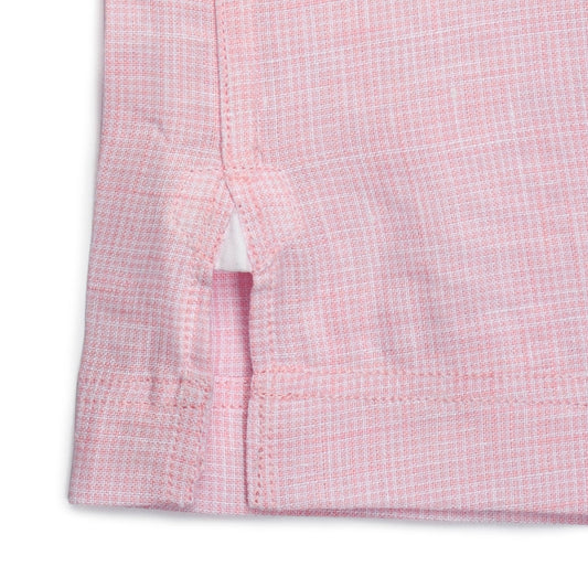 Small Check Linen Women's Pyjamas in Pink in White