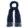 Plain Knitted Silk Dress Scarf in Royal