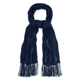 Plain Knitted Silk Dress Scarf in Royal