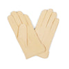 Leather unlined gloves in buff for morning wear
