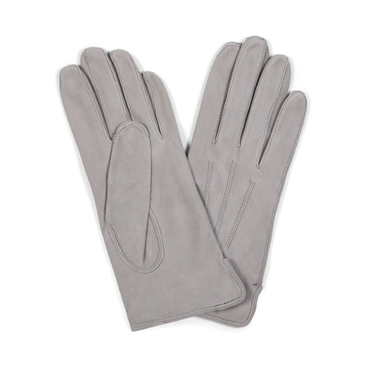 Leather unlined dress gloves for morning wear in grey
