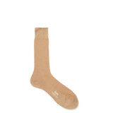 Plain Cotton Short Socks in Light Khaki
