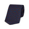 Madder Silk Medium Paisley Motif Tie in Navy