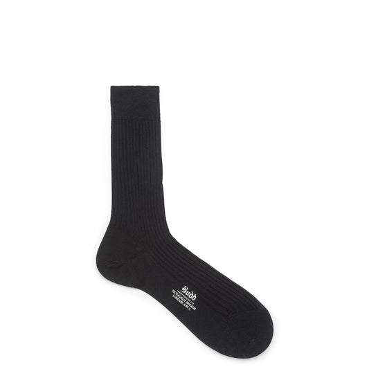 Plain Cotton Short Socks in Navy