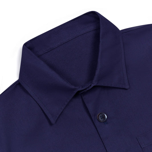 Cotton Twill Chore Jacket in Marine Blue