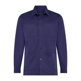 Cotton Twill Chore Jacket in Marine Blue