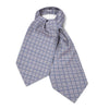 Prince of Wales Check Silk Cravat in Sky