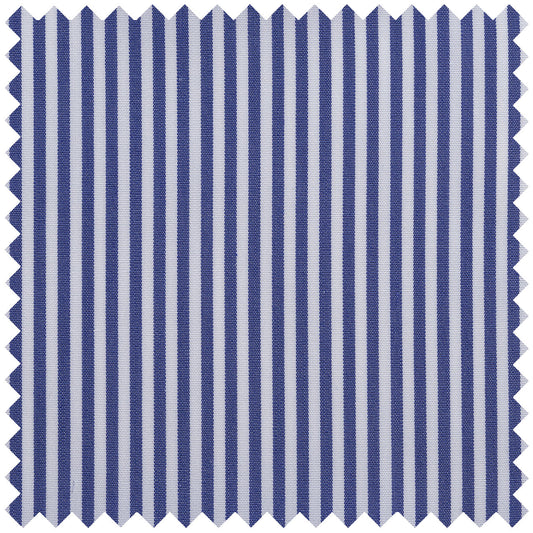 Bengal Stripe Superpoplin in Navy