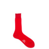 Plain Cotton Short Socks in Scarlet