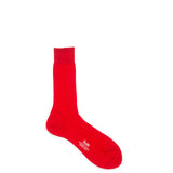 Plain Cotton Short Socks in Scarlet
